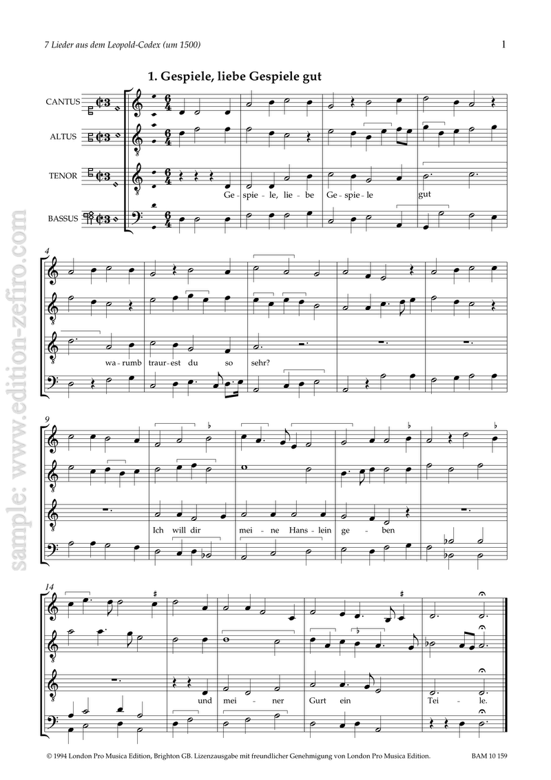 7 Lieder from the Leopold Codex