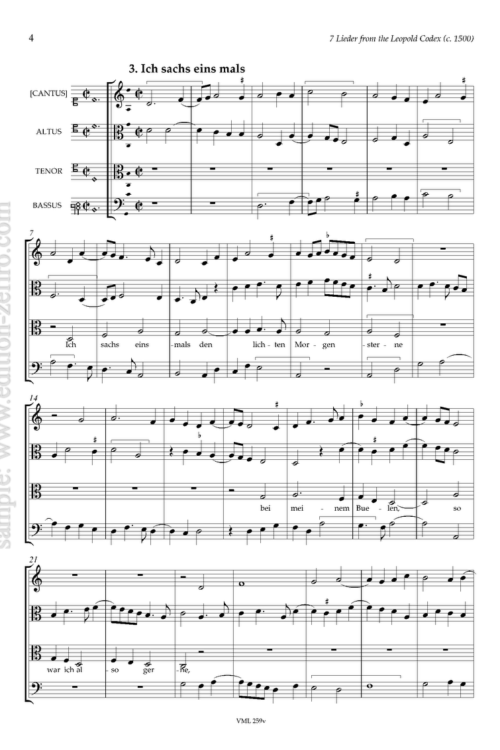 7 Lieder from the Leopold Codex (viols)