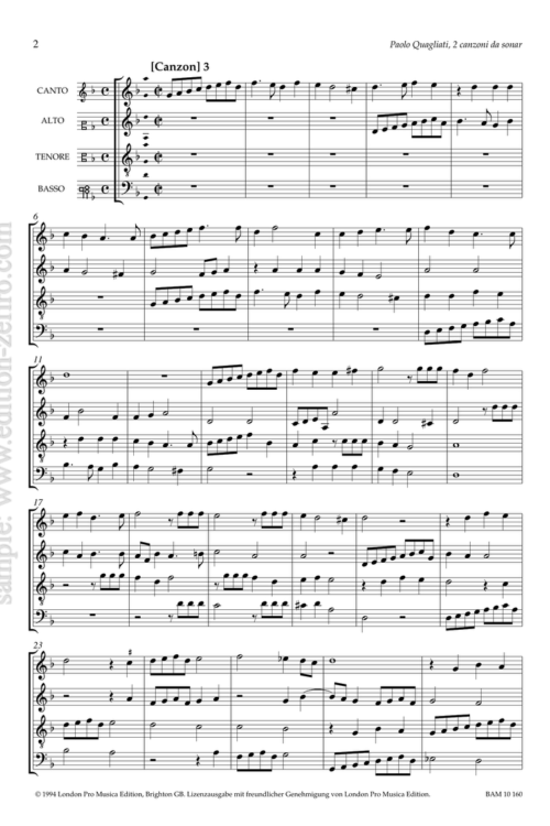 Paolo Quagliati - Two canzoni à4