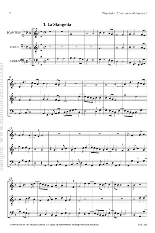 Gaspar de Weerbecke - Two Instrumental Pieces à3
