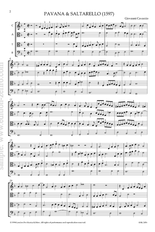 Giovanni Cavaccio - Pavana + Saltarello (viols)