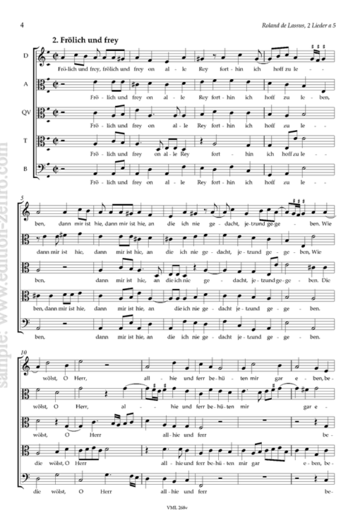 Roland de Lassus - Two Lieder à5 (viols)