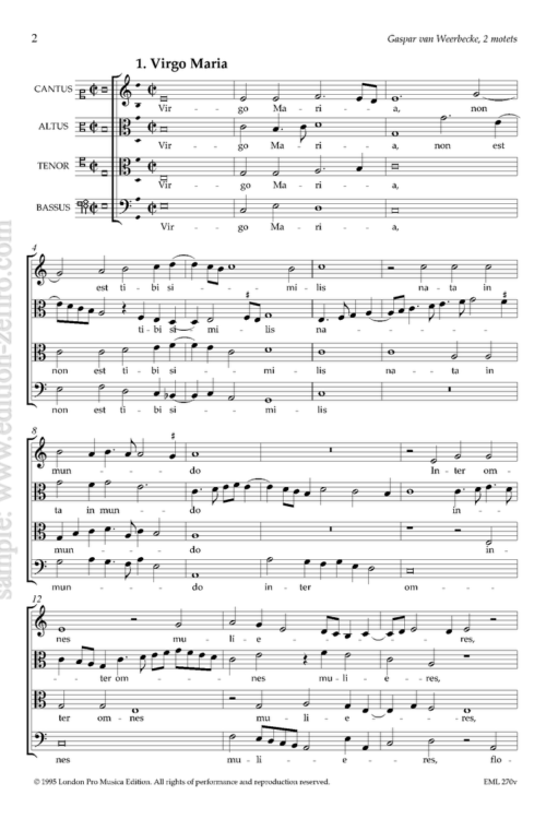 Gaspar van Weerbecke - Two Motets à4 (viols)