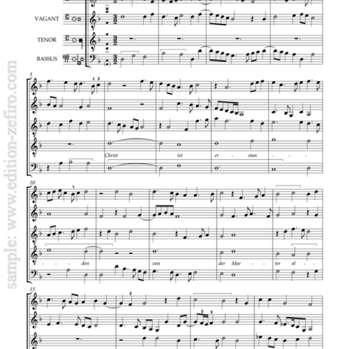 Heinrich Finck - Christ ist erstanden à5 (2 settings)