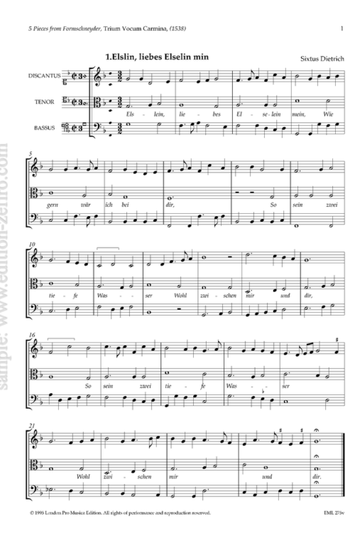 5 Pieces from Formschneyder, Trium Vocum Carminum (1538) (viols)