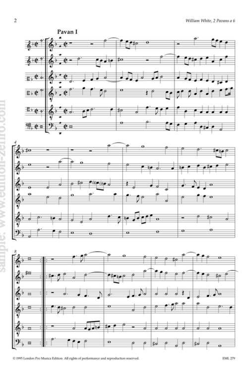 William White : Two Pavans à6