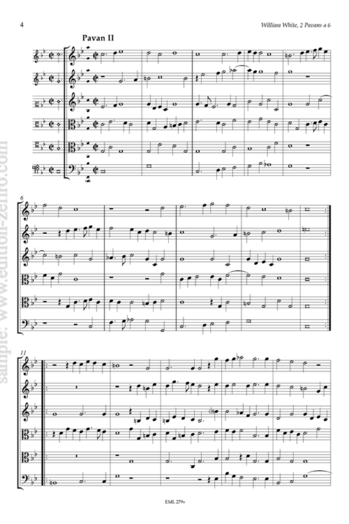 William White : Two Pavans à6 (viols)