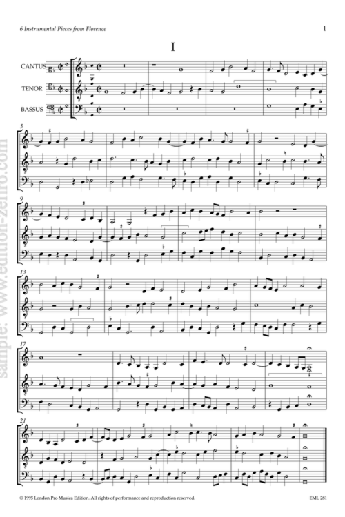 Six instrumental pieces from Florence à3