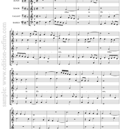 Two Motto Motets from the Copenhagen MS for 5 instruments