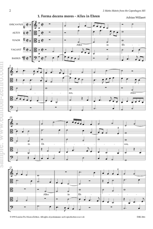 Two Motto Motets from the Copenhagen MS (viols)