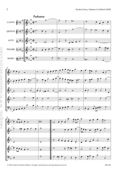 Nicolas Gistou : Pavan and galliard (1607)