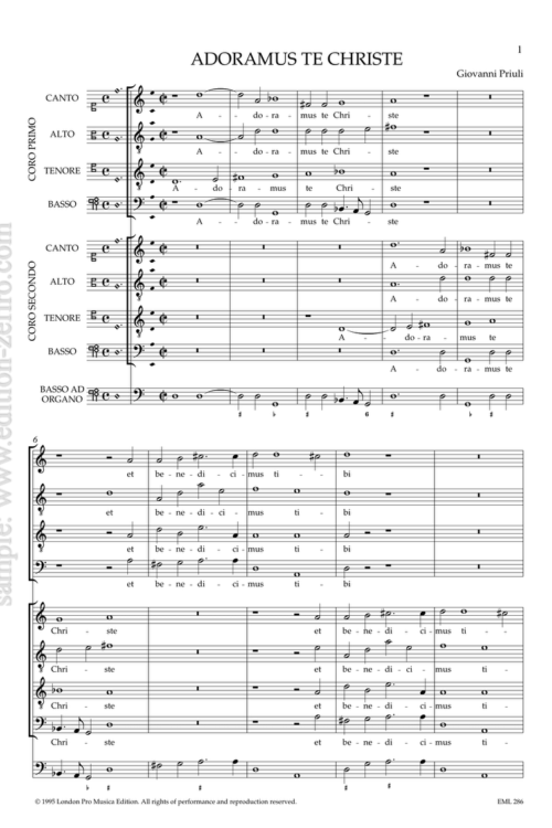 Giovanni Priuli : Adoramus te Christe à8