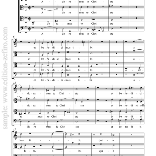 Giovanni Priuli : Adoramus te Christe à8 (viols)