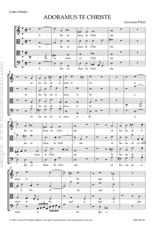 Giovanni Priuli : Adoramus te Christe à8 (viols)