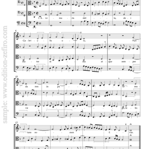 Ave Maris stella (5 settings c. 1500) (viols)