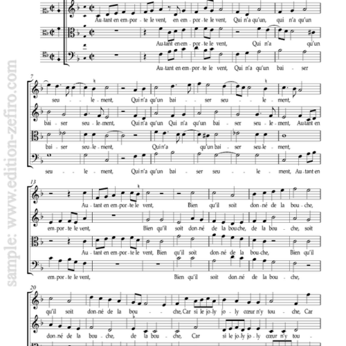 Claude Le Jeune: Two Chansons à4 (viols)