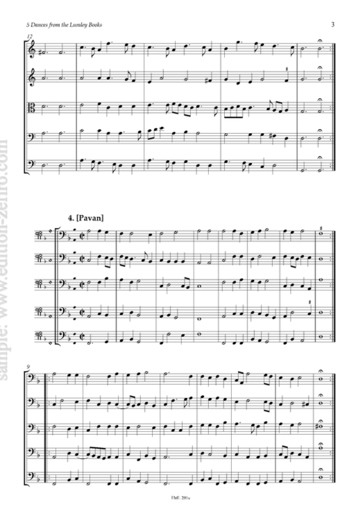 Five dances from the Lumley Books (viols)
