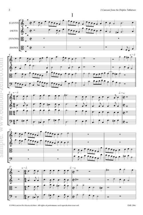 2 Canzoni from the Pelplin Tablature (viols)