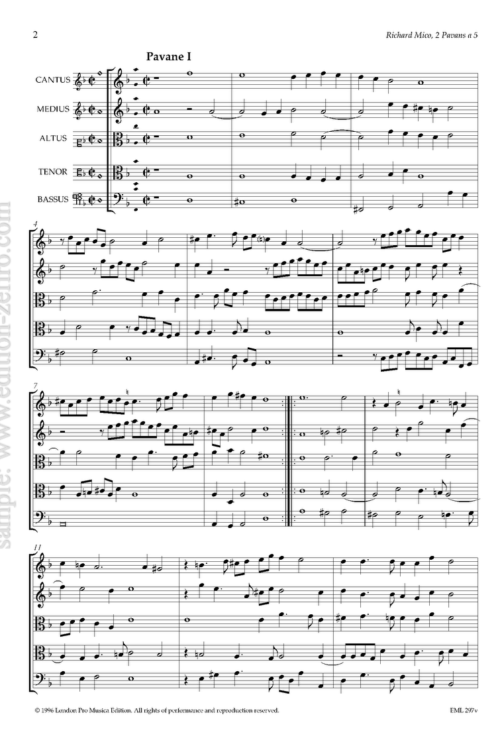 Mico: Two Pavans à5 (viols)