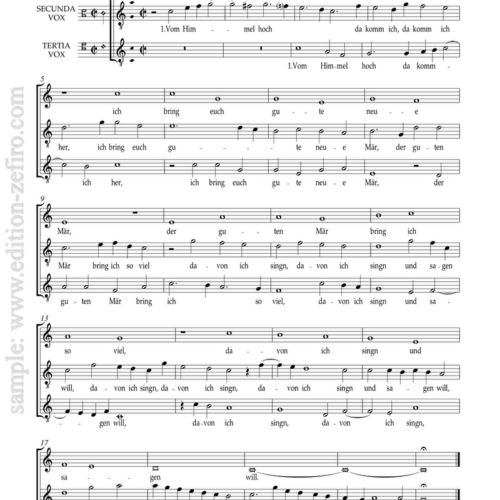 Michael Praetorius : Five Christmas Hymn Settings