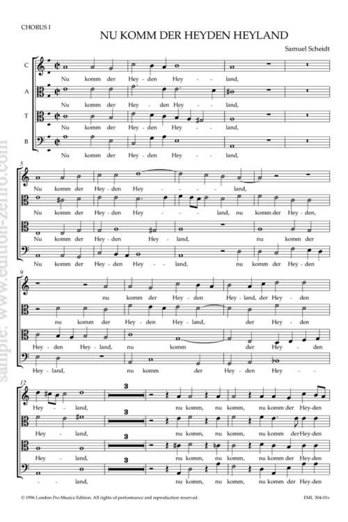 Samuel Scheidt : Nun komm der Heiden Heiland à8 (viols)