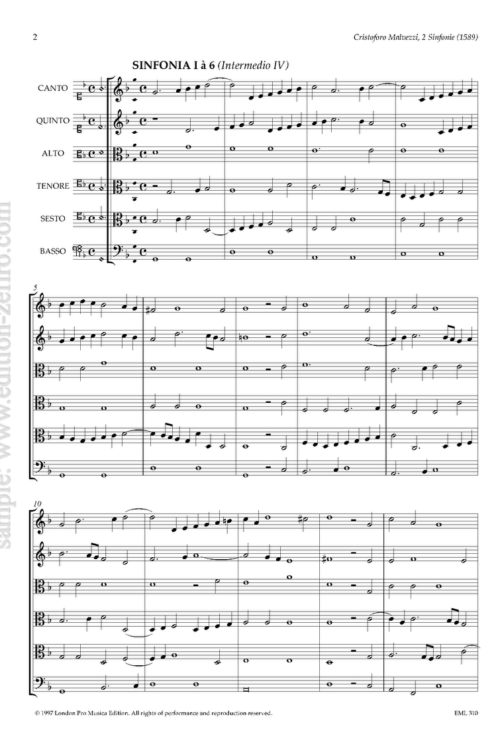 Cristoforo Malvezzi - Two Sinfonie à6 (viols)