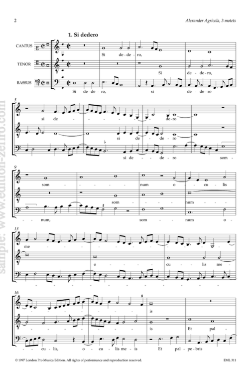 Alexander Agricola - Three Motets