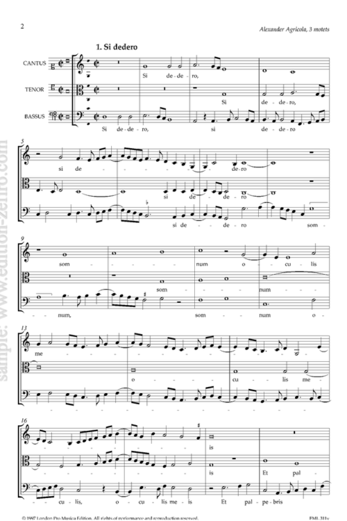 Alexander Agricola - Three Motets (viols)