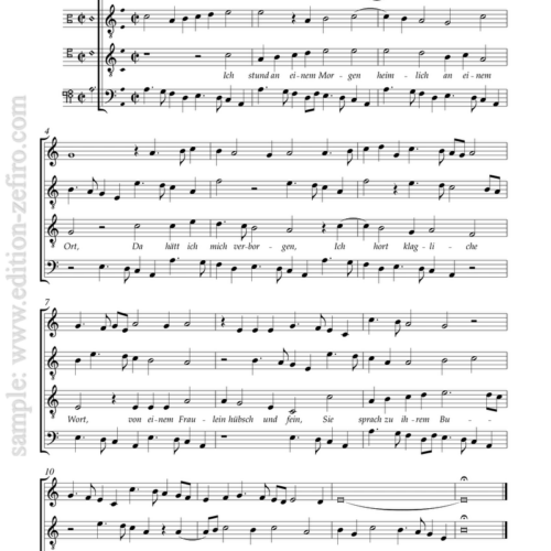 Ich stund an einem Morgen (4 settings)