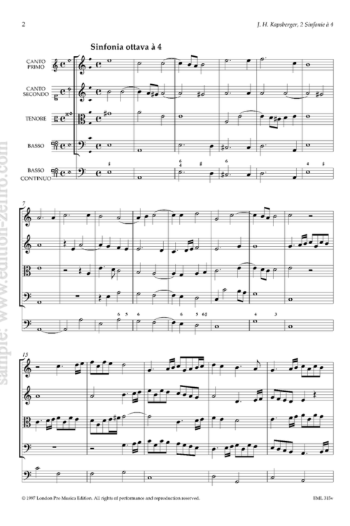 Johann Hieronymus Kapsberger - Two Sinfonie à4 (viols)