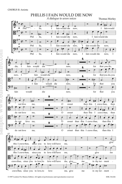 Thomas Morley - Phyllis, I would fain die now (viols)