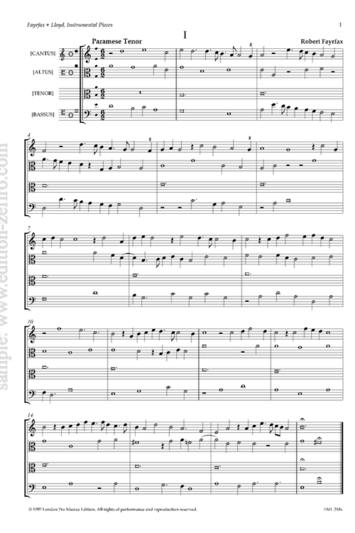 Four 4 part pieces - Fayrfax (viols)