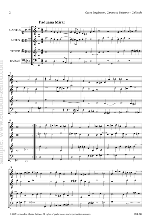 Georg Engelmann : Chromatic Paduan and Galliard