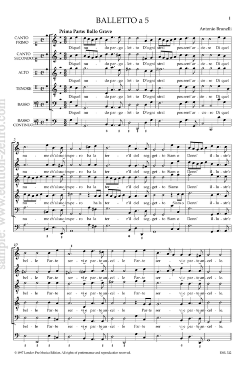 Antonio Brunelli : Ballo à5