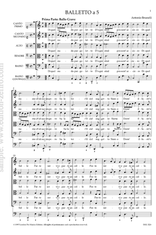 Antonio Brunelli: Ballo à5 (viols)