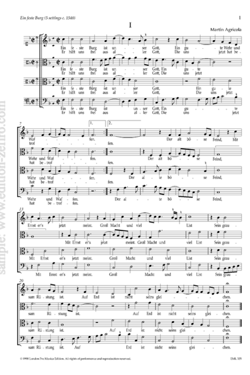 Ein feste Burg (5 settings, c. 1540) (viols)