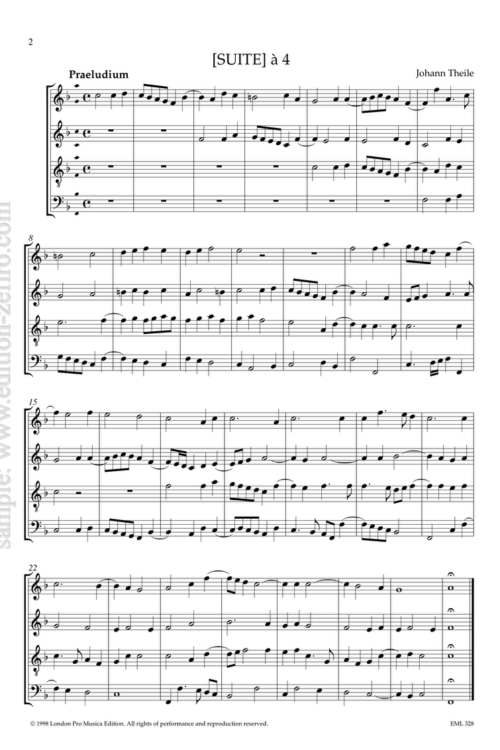 Johann Theile : Suite à4