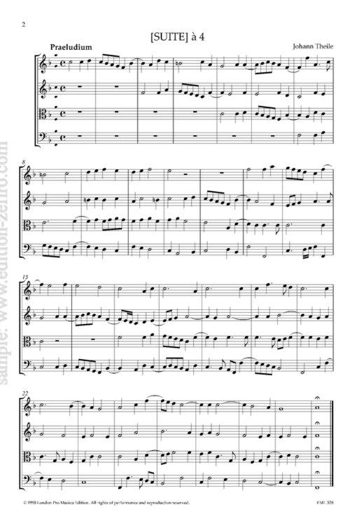 Johann Theile : Suite à4 (viols)