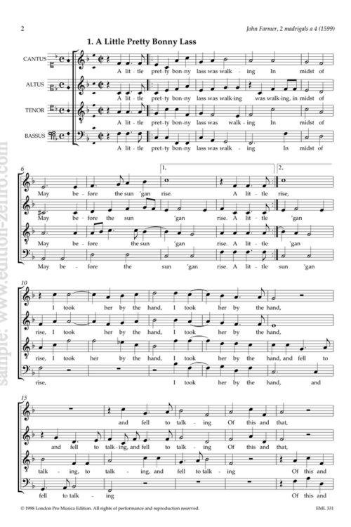 Two Madrigals à4 : John Farmer