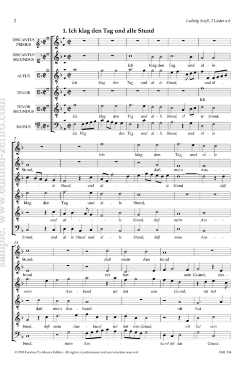 Ludwig Senfl : Two Lieder à6