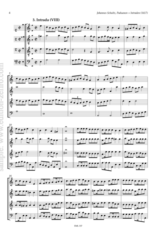 Schultz: Pavans, Intradas