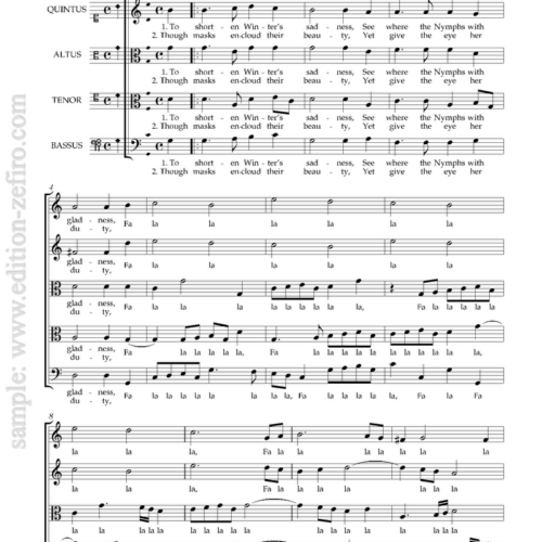 Thomas Weelkes : Two Balletts à5 (viols)