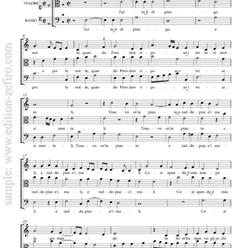 de Rore: Tutto il dì piango (viols)