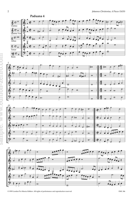 Johannes Christenius : Four Pieces à5