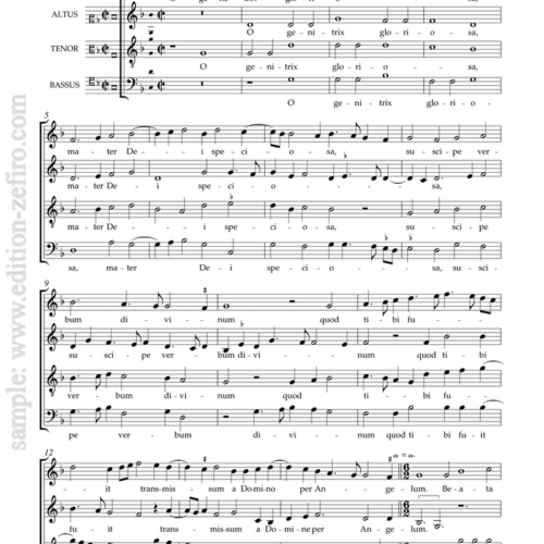 Loyset Compère : O genetrix gloriosa à4