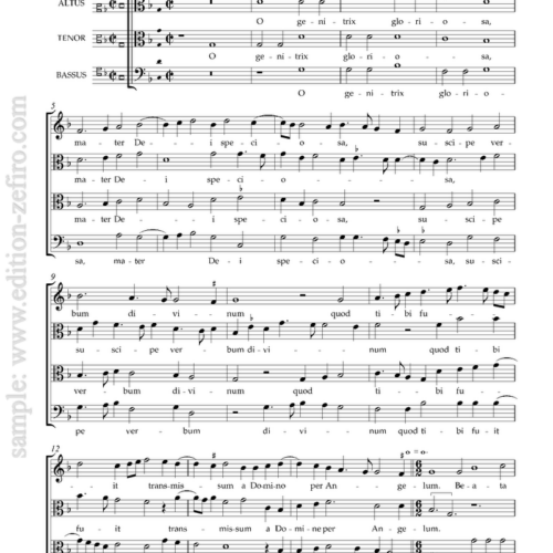 Loyset Compère : O genetrix gloriosa à4 (viols)