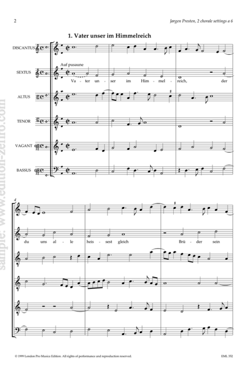 Jørgen Presten : Two Chorales à6