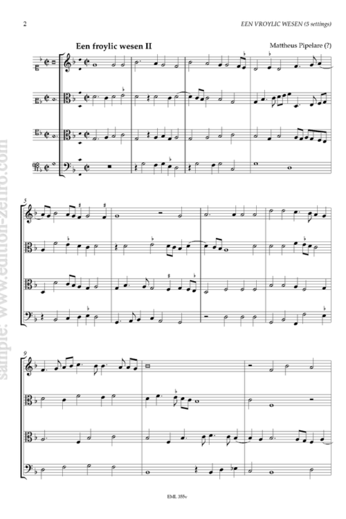 Een froylic wesen (5 settings) (viols)