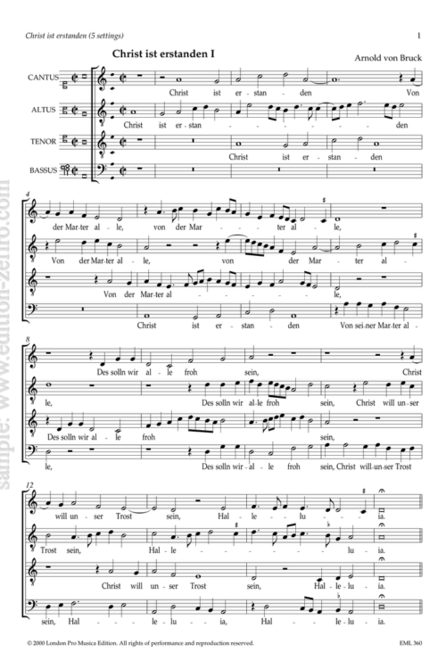 Christ ist erstanden (5 settings)