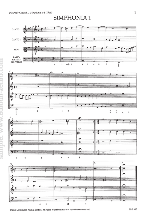 Maurizio Cazzati : Two Sinfonie à4
